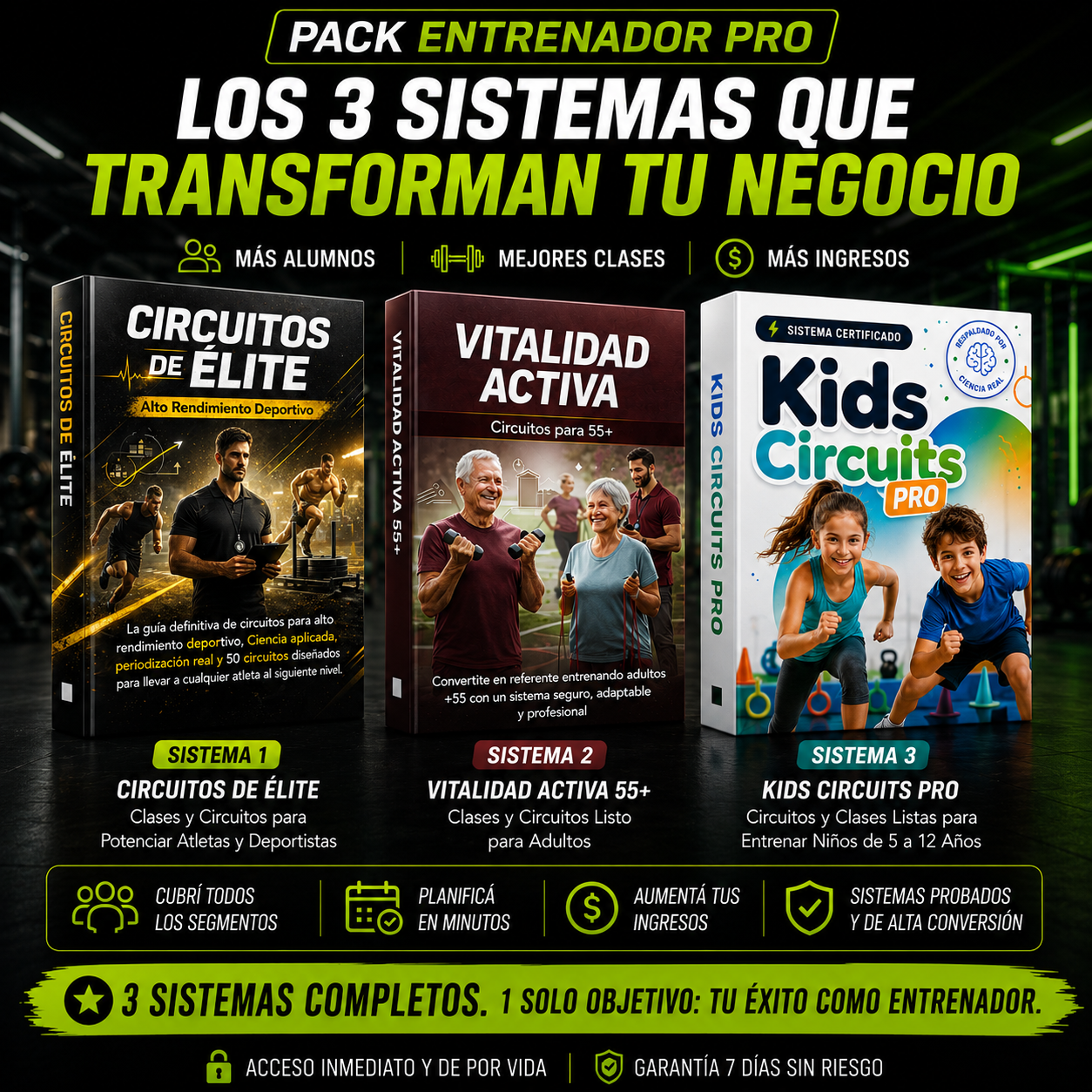 Pack Entrenador Pro — Los 3 Sistemas